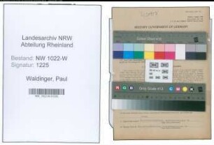 Entnazifizierung Paul Waldinger , geb. 27.12.1890 (Inspektor)
