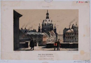 Die Frauenkirche in Dresden von der Brühlschen Terrasse aus