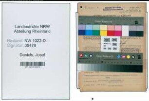 Entnazifizierung Josef Daniels , geb. 05.03.1911 (Bahnbeamter)