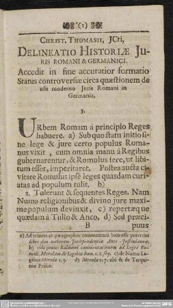 Delineatio Historiae Iuris Romani & Germanici
