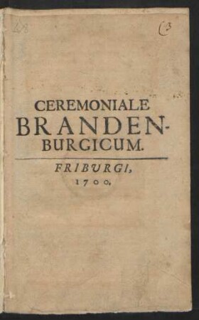 Ceremoniale Brandenburgicum