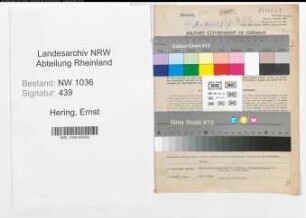 Entnazifizierung Ernst Hering , geb. 29.03.1901 (Schlosser)