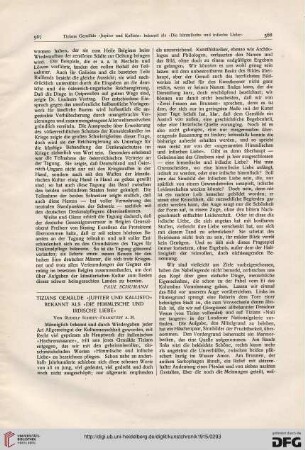 Tizians Gemälde "Jupiter und Kallisto" bekannt als "Die himmlische und irdische Liebe"