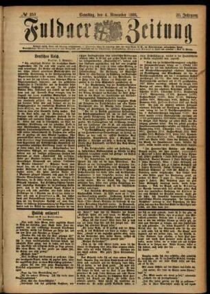 Ausgabe vom Samstag, den 04. November 1893.