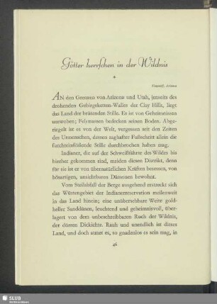 Götter herrschen in der Wildnis