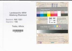 Entnazifizierung Alfons Teske , geb. 30.12.1908 (Lehrer)