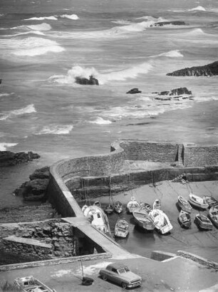 Urlaub an der baskischen Küste. Fischereihafen bei Biarritz