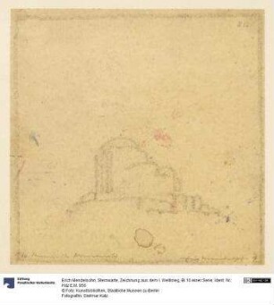 Sternwarte, Zeichnung aus dem I. Weltkrieg, Bl.10 einer Serie