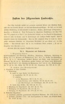 System des Allgemeinen Landrechts