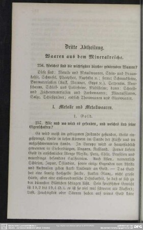 Dritte Abtheilung. Waaren aus dem Mineralreiche