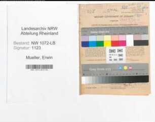 Entnazifizierung Erwin Mueller , geb. 22.04.1911 (Angestellter)