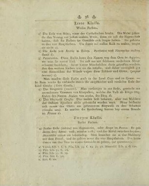 Zweyte Klasse. Rothe Farben