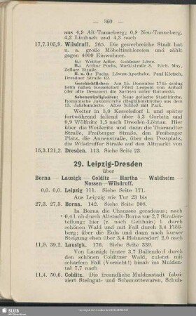 29. Leipzig - Dresden : über Borna - Lausigk - Colditz - Hartha - Waldheim - Nossen - Wilsdruff