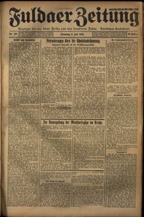 Ausgabe vom Dienstag, den 09. Juli 1929.