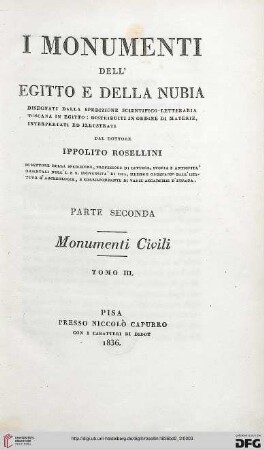 Band 2,3: I monumenti dell'Egitto e della Nubia: Monumenti civili