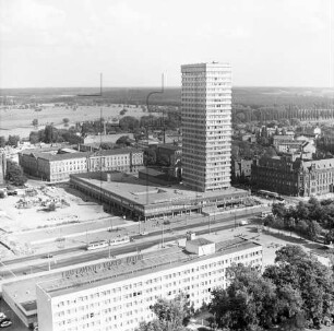 Oderturm an der Karl-Marx-Straße in Frankfurt/Oder : Blickrichtung Südosten