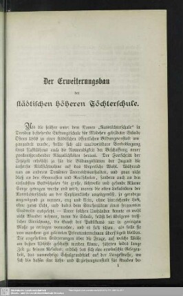 Der Erweiterungsbau der Städtischen Höheren Töchterschule