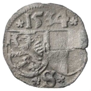 Fundmünze, Pfennig (einseitig), 1534