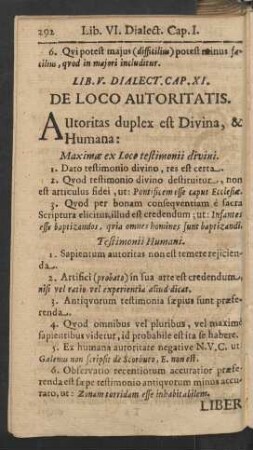 Cap. XI. De Loco Autoritatis.