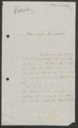 Brief von Hermann Karsten an Unbekannt