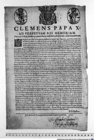 Bulla de indulgentia peccatorum in festis S. Augusti, et Monicae, ac Nicolai Tolentinatis et Thomae de Villanova