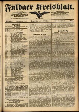 Ausgabe vom Donnerstag, den 05. Oktober 1905.