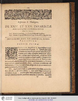 ATICULUS XXIV. DE ABUSU III, MISSA PAPISTICA. THESIS PRIMA.