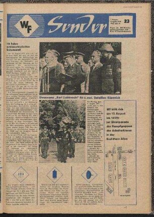 Betriebszeitung 'WF-Sender', Nr.23/1971 (1. August 1971)