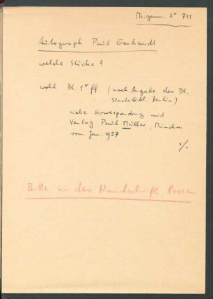 Notizen zur Handschrift