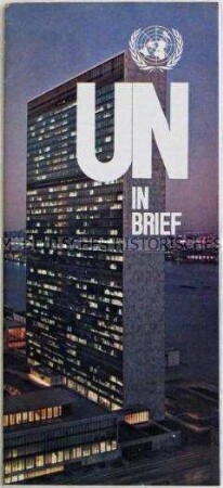 Informationsprospekt zu den Vereinten Nationen (englisch) - Sachkonvolut