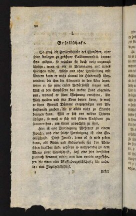 10-29, I. Gesellschaft. - VI. Constitutionen.