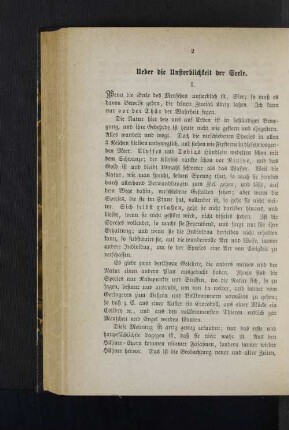 Ueber die Unsterblichkeit der Seele.