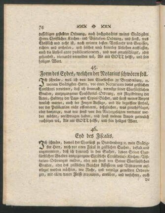 46. Eyd des Fiscalis.