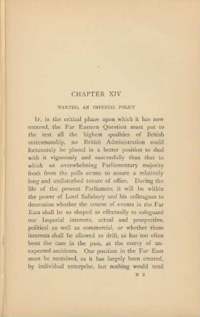 Chapter XIV. Wanted, an imperial policy
