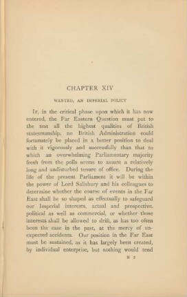 Chapter XIV. Wanted, an imperial policy