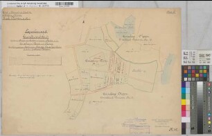 Ems Kanalisierung Strecke Meppen Blatt 11 Lageplan und Grunderwerbskarte zur Anlage eines Grabens in der Gem. Versen 1892 1 : 2000 49 x 69 kol. Zeichnung A. Franke, Wasserbauinspektor Wasser- und Schiffahrtsdirektion Münster