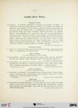 Gemälde älterer Meister (Nr. 110-197)