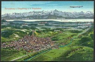 Ravensburg u. Umgebung a.d. Vogelschau