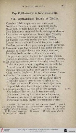VII. Epithalamium Ioannis et Uitulae