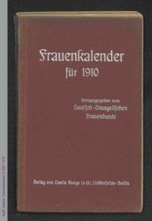 Frauenkalender für 1910 (1910)