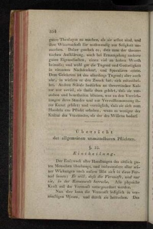 Übersicht der allgemeinen unmittelbaren Pflichten.