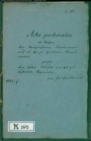 Kasemeier, Leibzüchterin Nr. 40 zu Hiddesen gegen Wulke Nr. 43 zu Kohlstädt