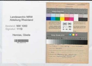 Entnazifizierung Gisela Hennes, geb. 19.08.1922 (Krankenschwester)