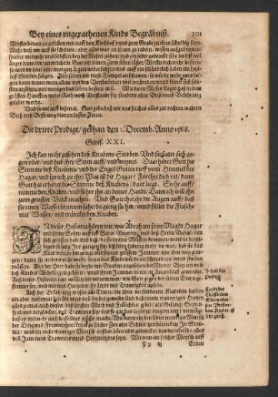 Die dritte Predigt/ gethan den 1. Decemb./ Anno 1568.