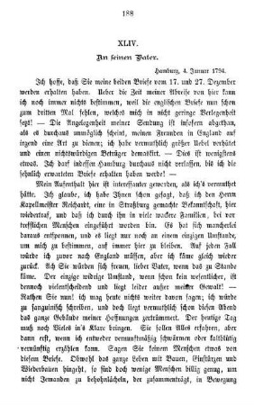 XLIV. An seinen Vater.