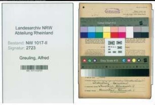 Entnazifizierung Alfred Greuling , geb. 06.05.1909 ()