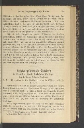 Religionsgeschichtliche Studien in Anschluß an Gloatz, Spekulative Theologie