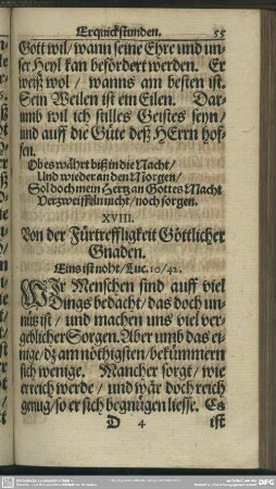 XVIII. Von der Fürtreffligkeit Göttlicher Gnaden