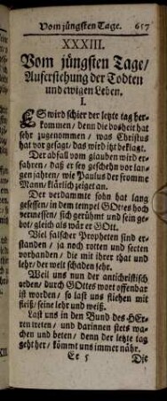 Vom jüngsten Tage/ Auferstehung der Todten und ewigen Leben. - Tisch-Gesänge.