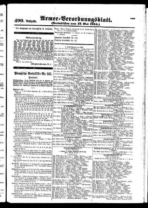 490.Ausgabe. Montag, 17. Mai 1915